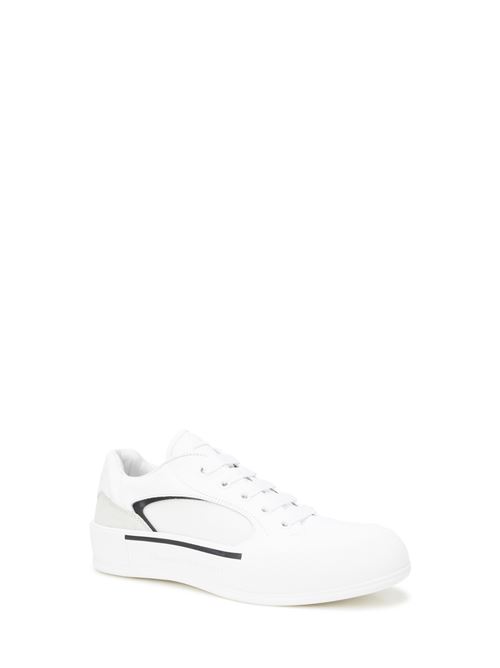 White leather and fabric sneakers ALEXANDER McQUEEN | 777241W4SS39061